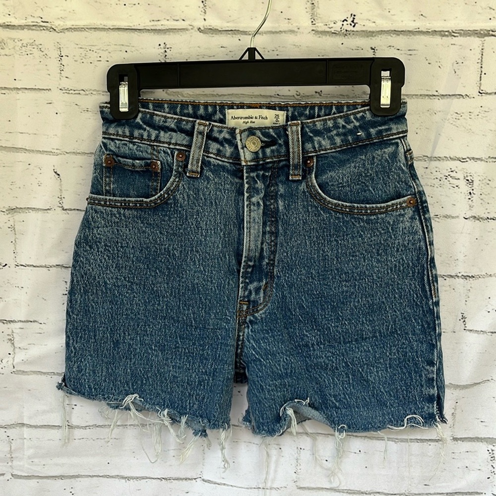 Abercrombie & Fitch High Rise Denim Shorts | Size 0